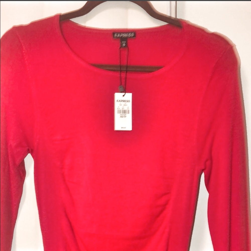 RED SWEATER DRESS - Picture 2 of 2